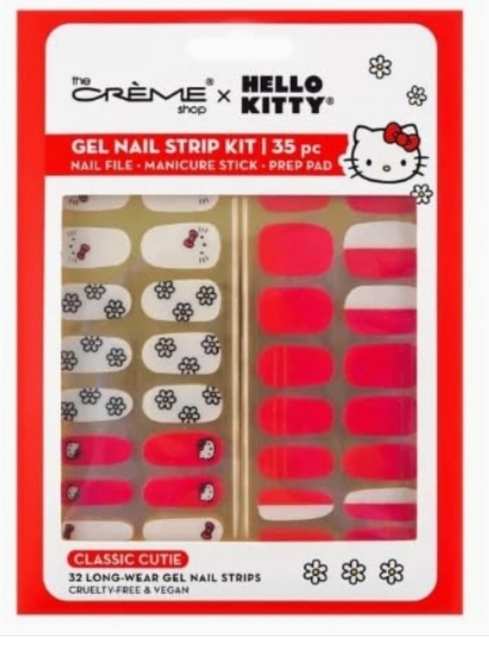 The Crème Shop x Hello Kitty Classic Cutie Gel Nail Strip Kit NWT